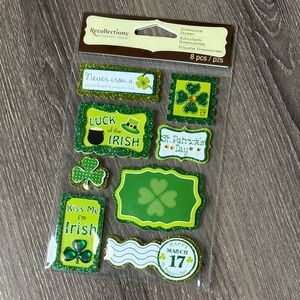 ❤️$3 Recollections Dimensional Stickers St. Patricks Day